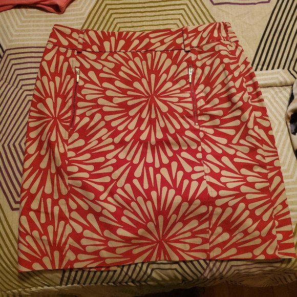 Talbots Beige & Orange  Skirt Size 6 - Picture 2 of 2